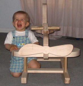 My Son Many Years Ago (nice rocking plane his sister made)